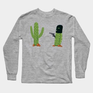 Cactus Humor Funny Cactus Pun Hands Up Long Sleeve T-Shirt